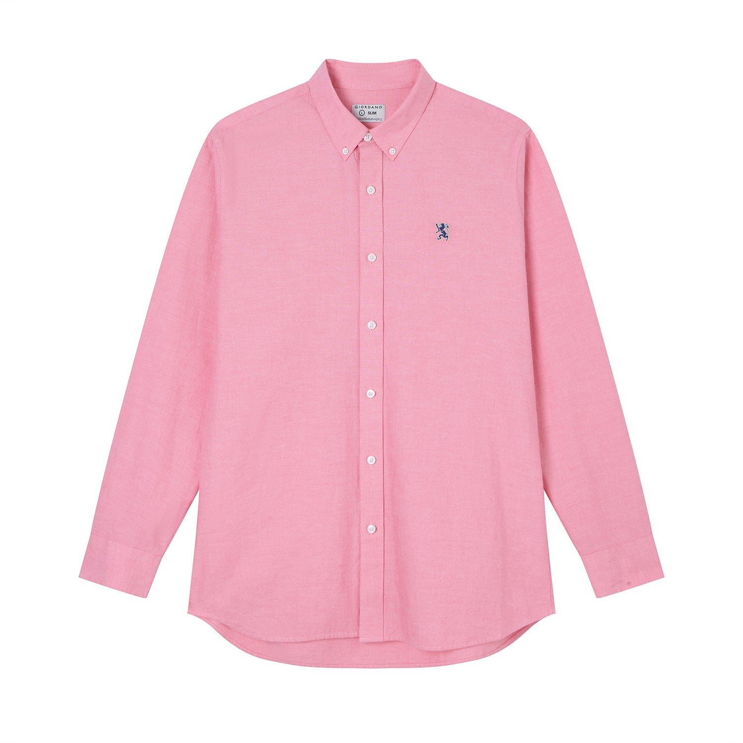 Men's Cotton Slim Oxford Shirt With Embroidery