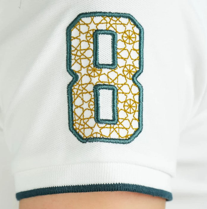 قميص بولو نسائي من القطن والليكرا بتطريز أسد ثلاثي الأبعاد