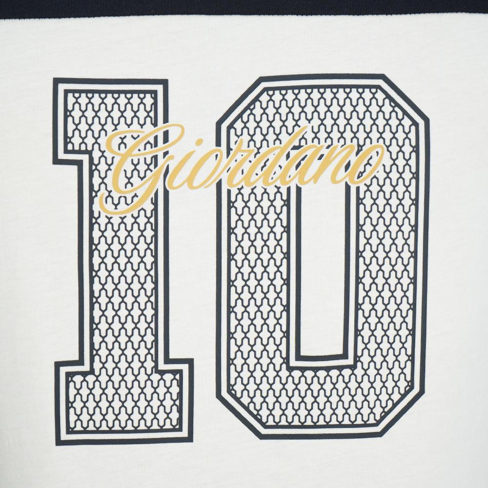 Men's Slim Cotton Varsity Number Print Tee