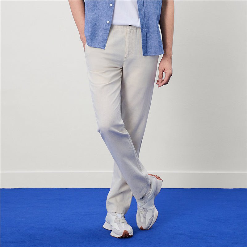 Men's Slim Taper Linen Cotton Khakis