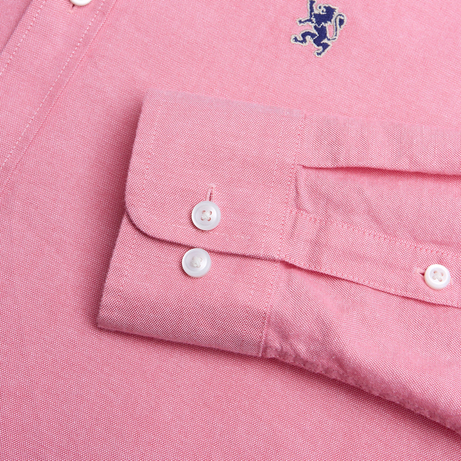 Men's Cotton Slim Oxford Shirt With Embroidery