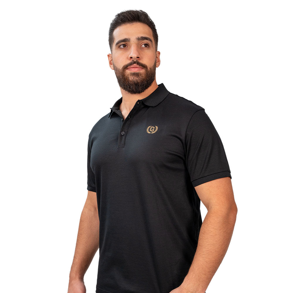Men's Slim Fit Interlock Polo With Embroidery - Liquid Touch