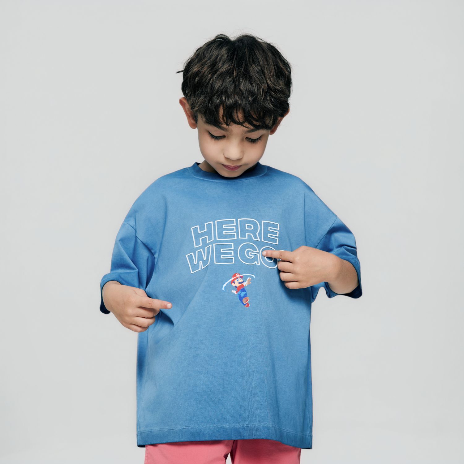 Junior Super Mario Oversized Print Tee
