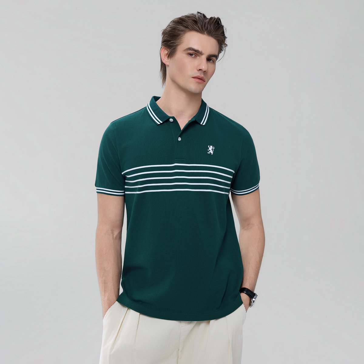 Men's Stripe Polo