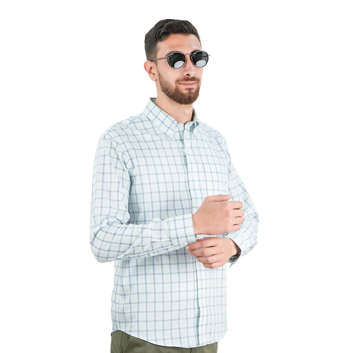Men's Wrinkle-Free Long Sleeve Cotton Oxford Shirt