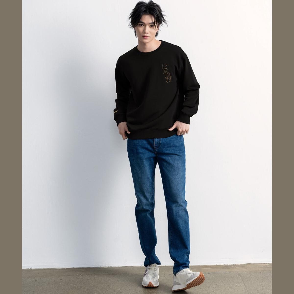 Men's Relaxed Fit Printed French Terry Pullover