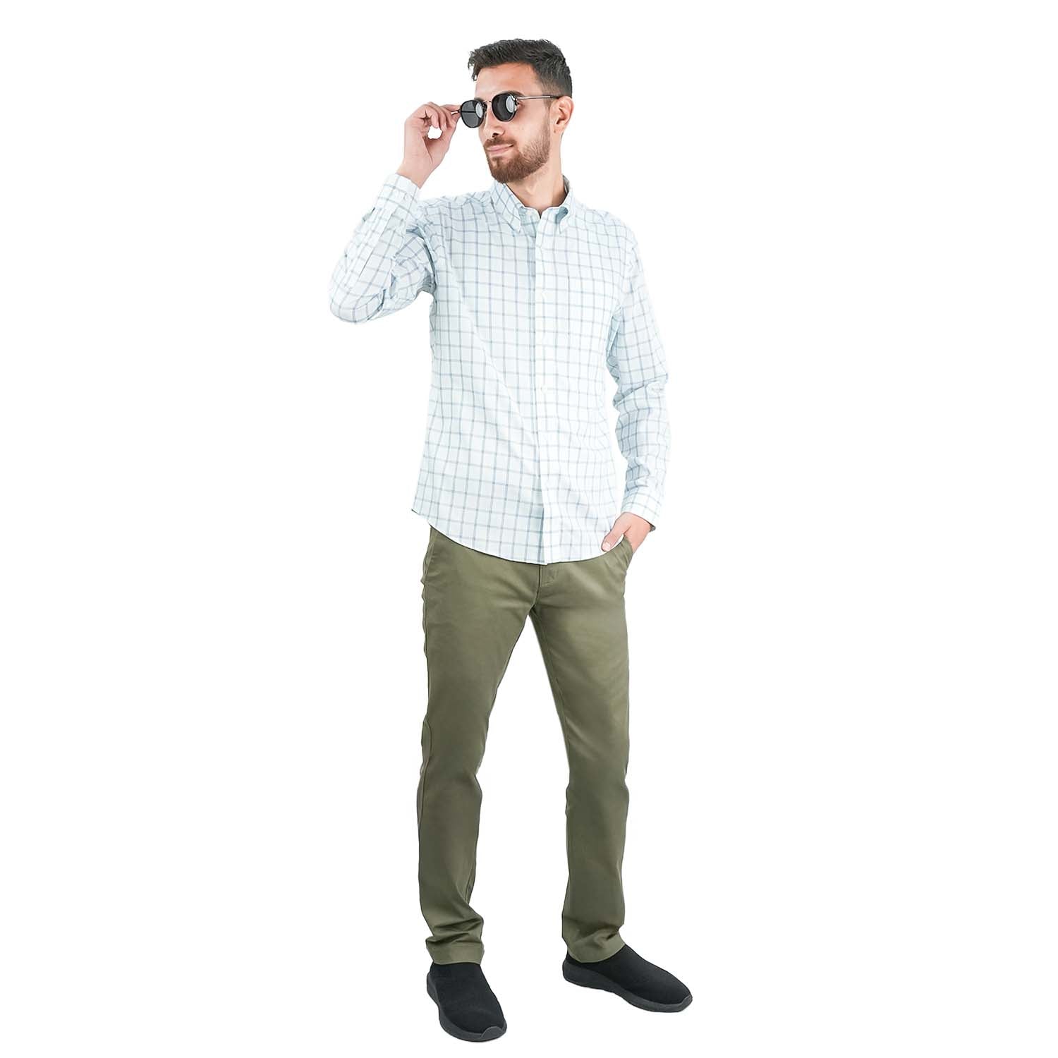 Men's Wrinkle-Free Long Sleeve Cotton Oxford Shirt