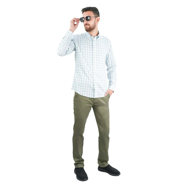 Men's Wrinkle-Free Long Sleeve Cotton Oxford Shirt