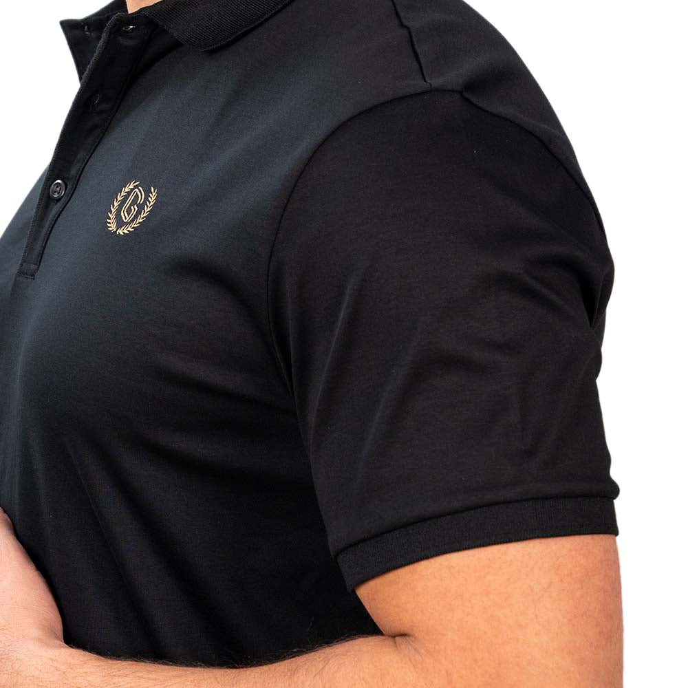 Men's Slim Fit Interlock Polo With Embroidery - Liquid Touch