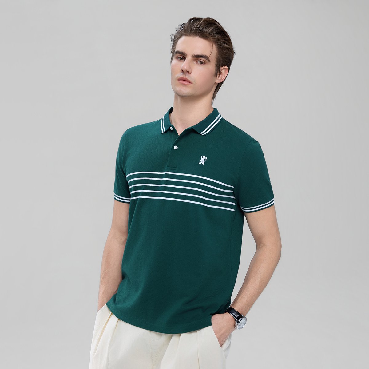 Men's Stripe Polo