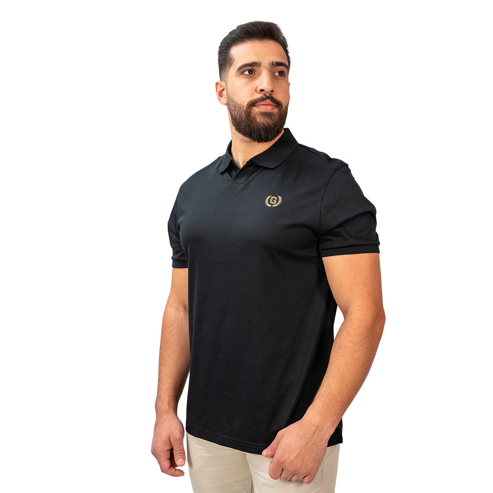 Men's Slim Fit Interlock Polo With Embroidery - Liquid Touch