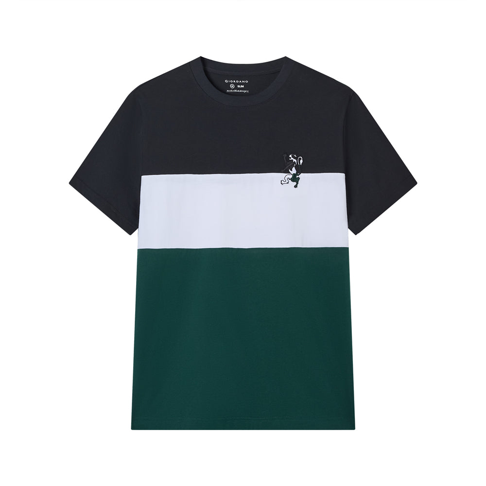 Men's Relaxed Interlock Crew Neck Tee With Embroidery