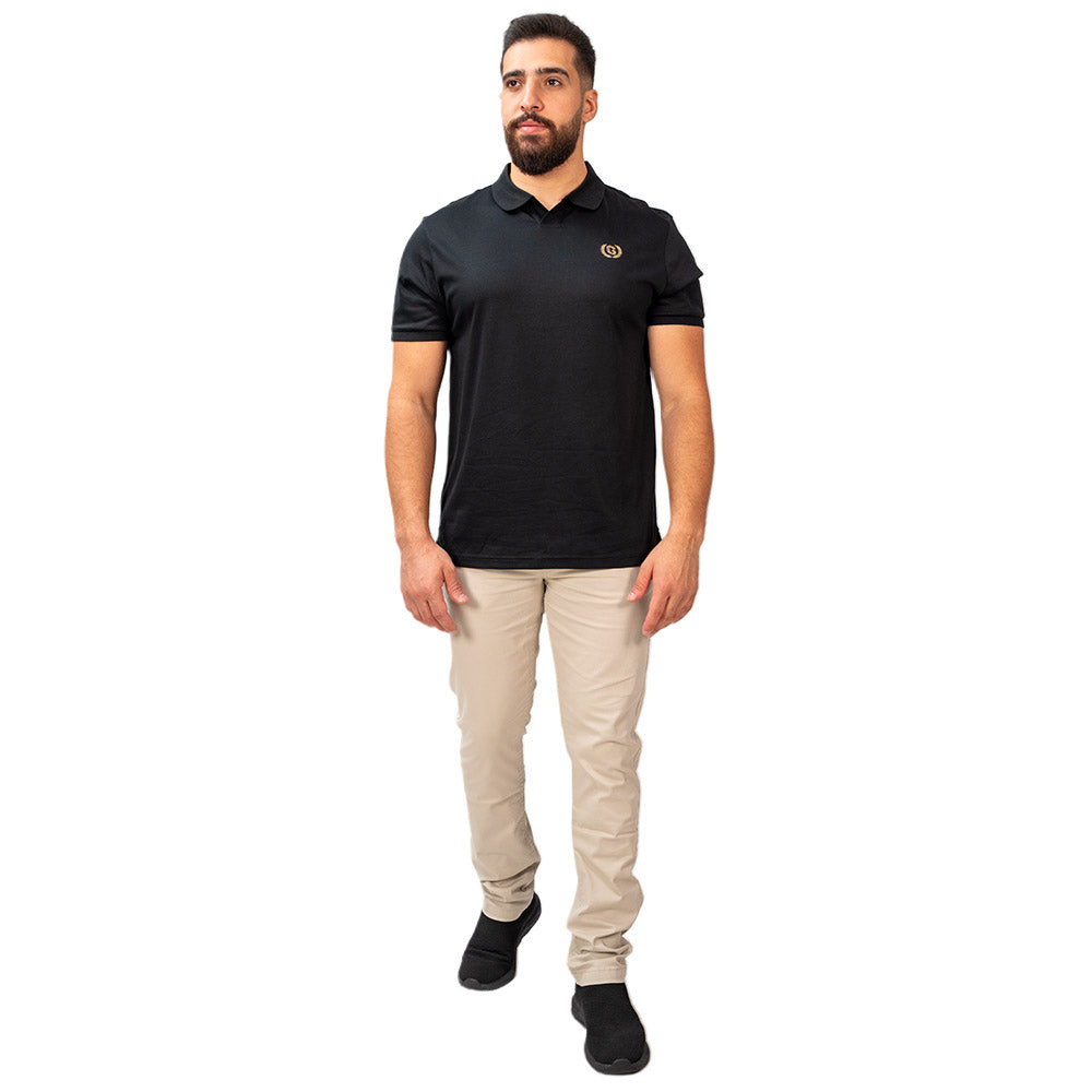 Men's Slim Fit Interlock Polo With Embroidery - Liquid Touch
