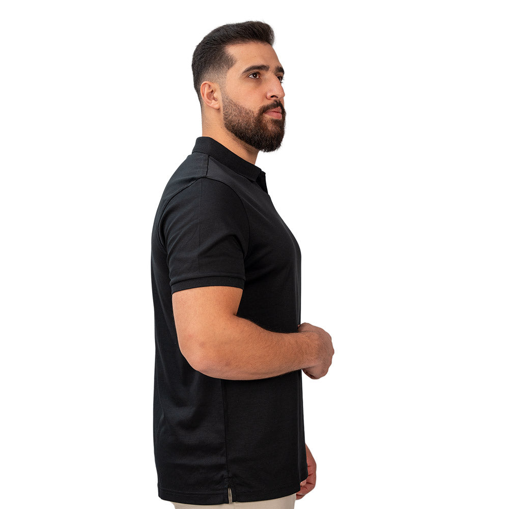 Men's Slim Fit Interlock Polo With Embroidery - Liquid Touch