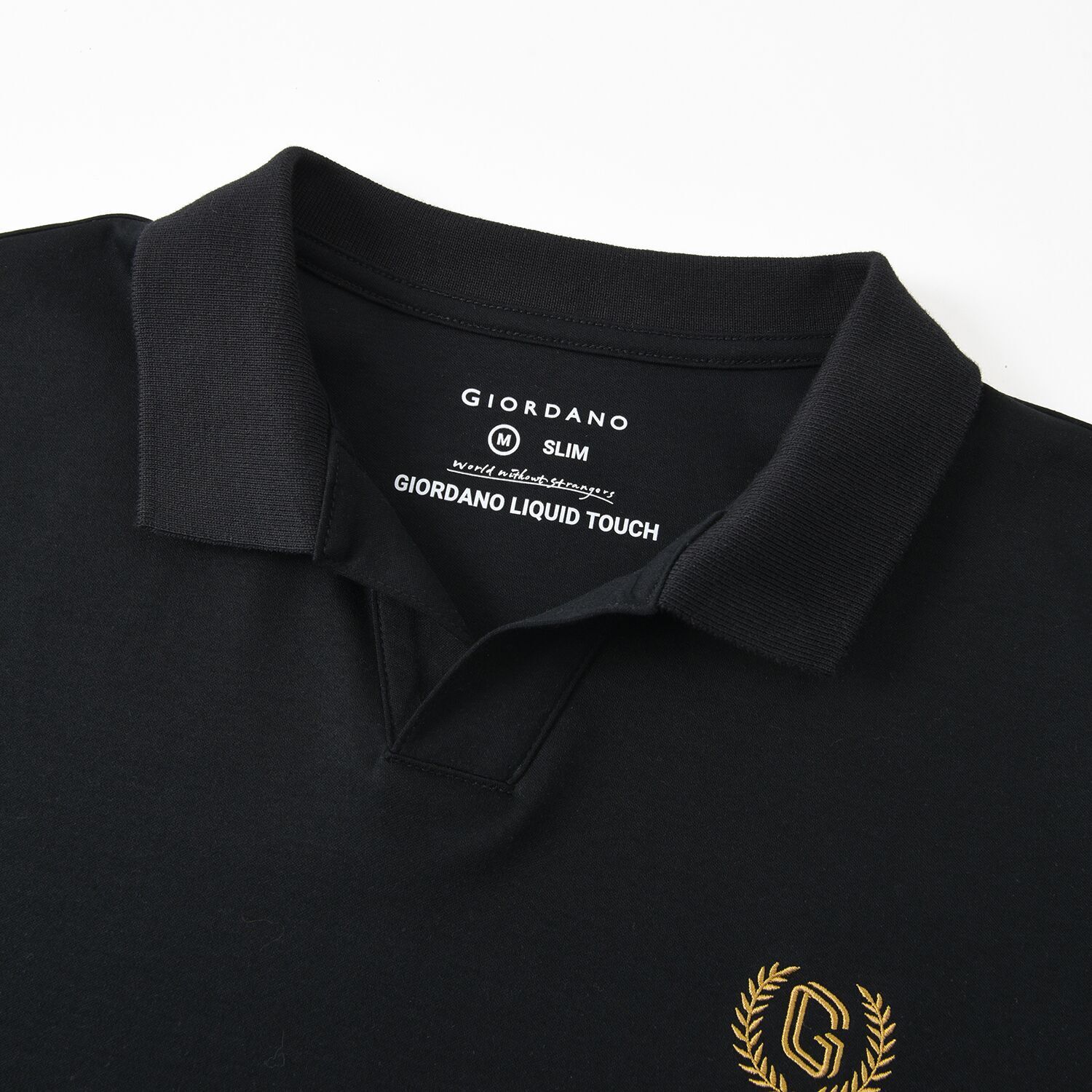 Men's Slim Fit Interlock Polo With Embroidery - Liquid Touch