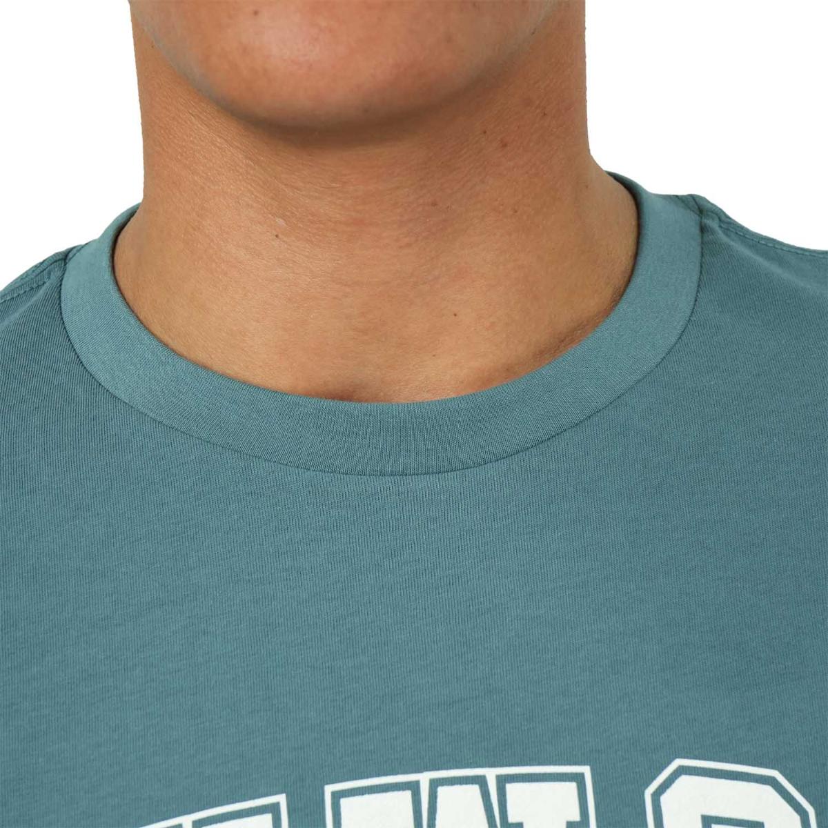 تي شيرت رجالي مطبوع عليه عبارة "عالم بلا غرباء" - قصة ضيقة، رقبة دائرية، قطن