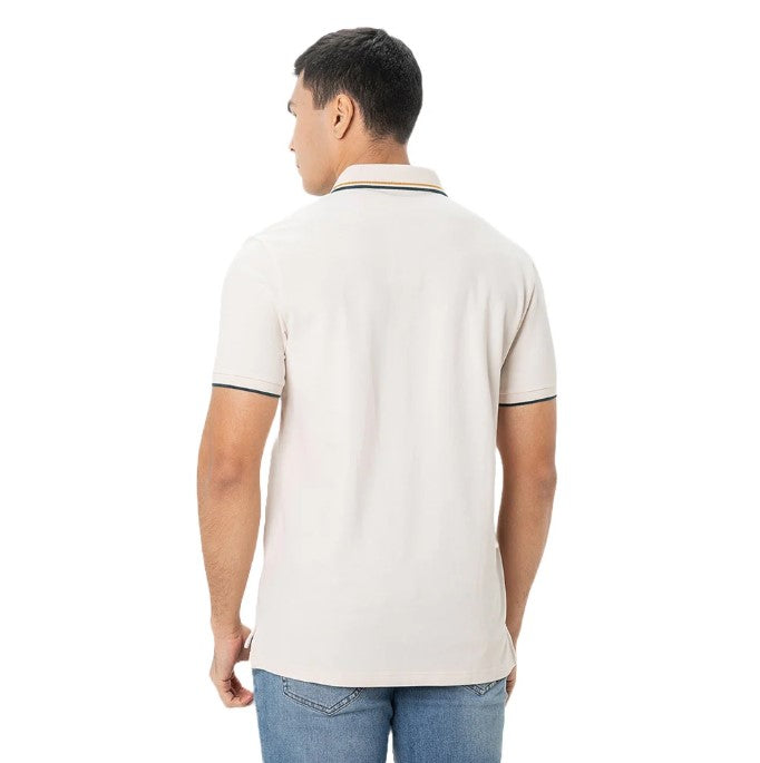 Men's 3D Lion Polo: Slim Fit, Bold Embroidery, Premium Pique