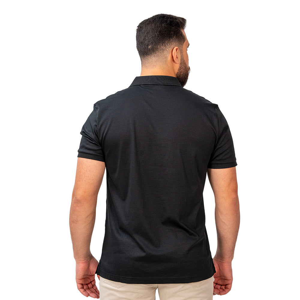Men's Slim Fit Interlock Polo With Embroidery - Liquid Touch