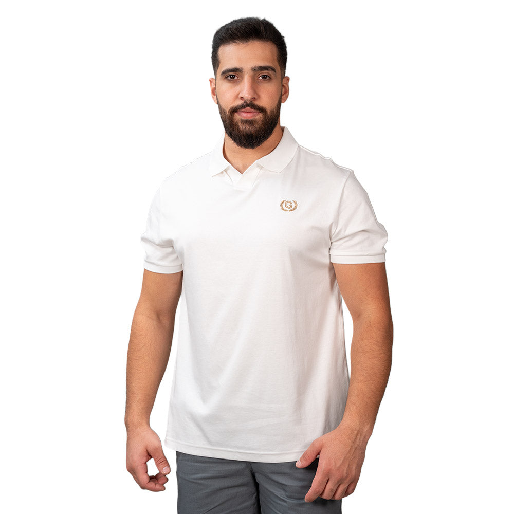 Men's Slim Fit Interlock Polo With Embroidery - Liquid Touch