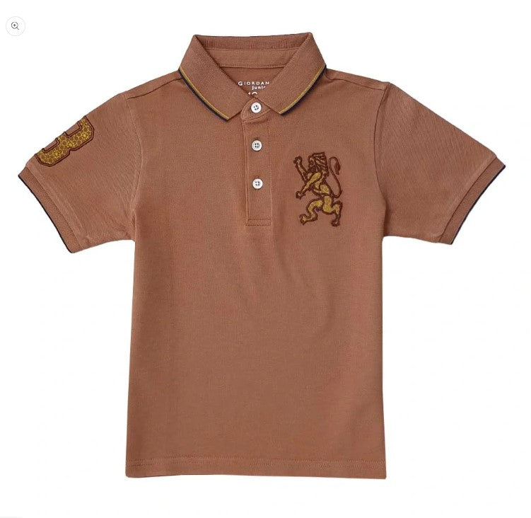 Kids' Lion Polo: 3D Embroidery, Comfort Piqué, Classic Style