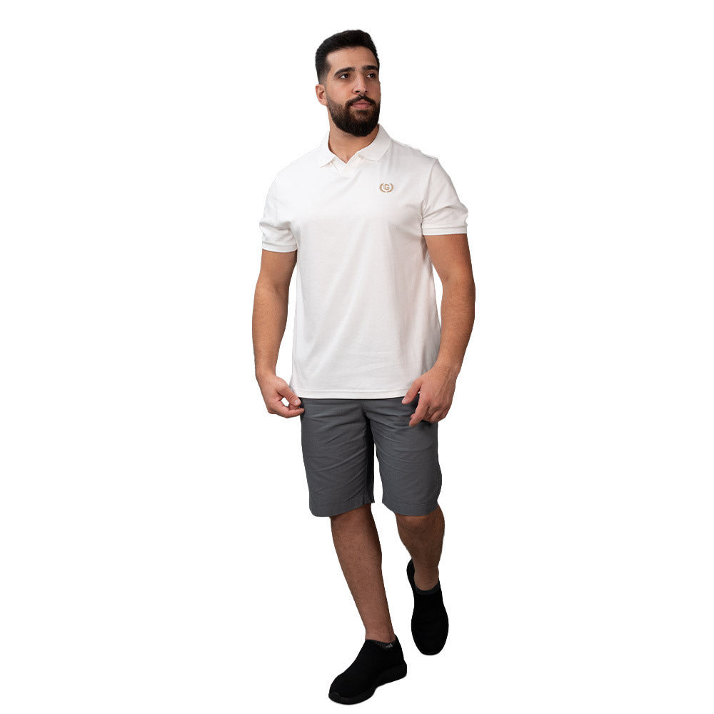 Men's Slim Fit Interlock Polo With Embroidery - Liquid Touch