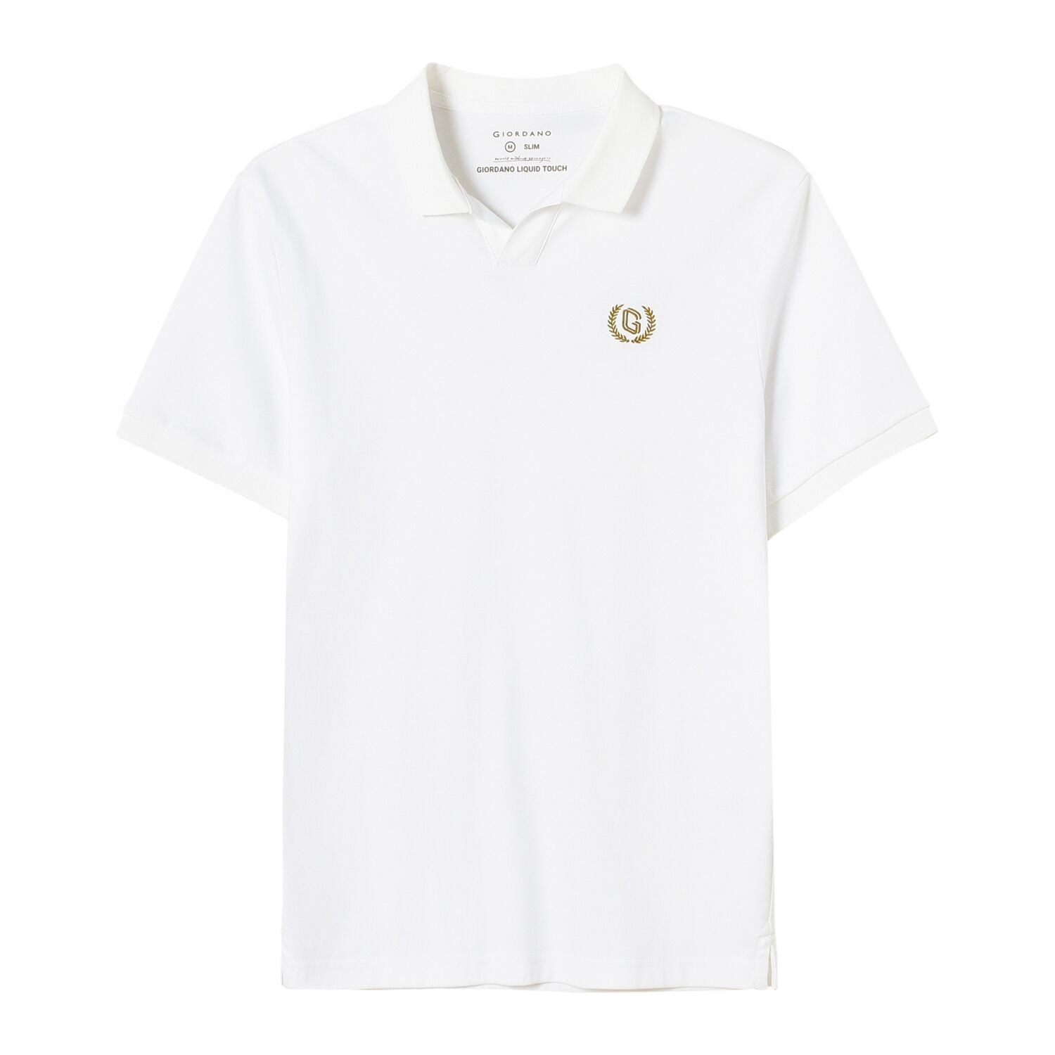 Men's Slim Fit Interlock Polo With Embroidery - Liquid Touch