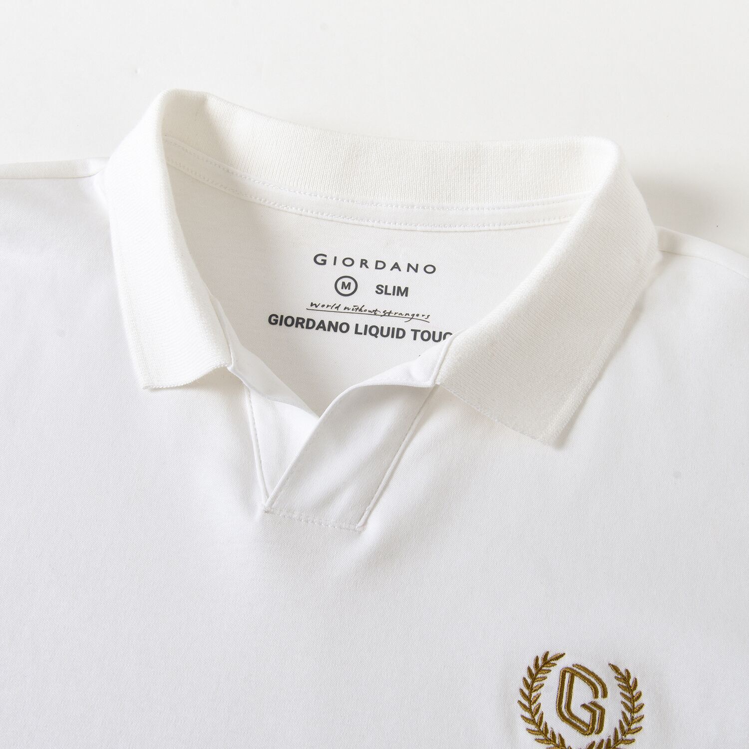 Men's Slim Fit Interlock Polo With Embroidery - Liquid Touch