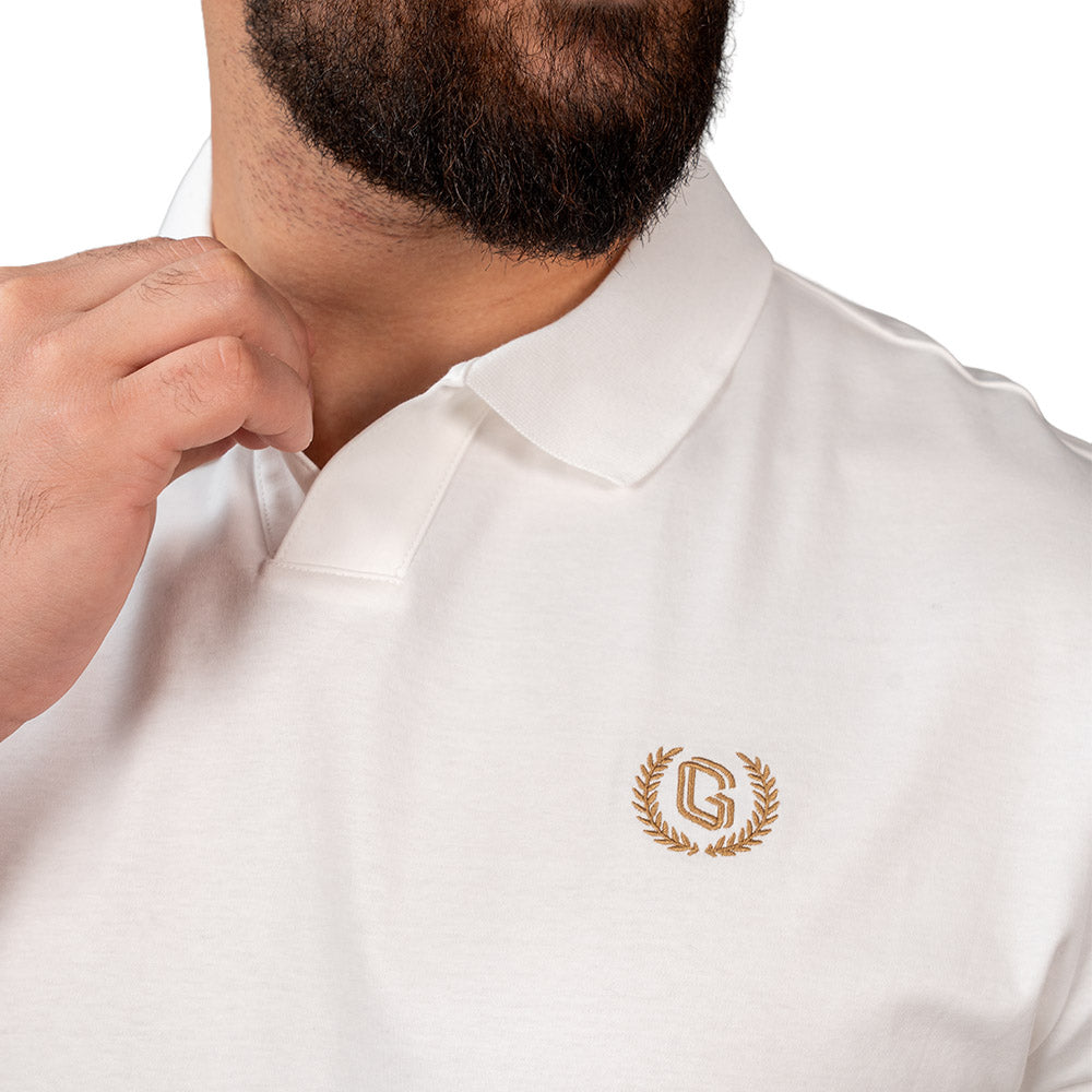 Men's Slim Fit Interlock Polo With Embroidery - Liquid Touch