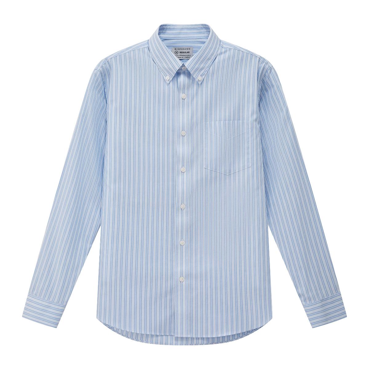 Men's Wrinkle-Free Long Sleeve Cotton Oxford Shirt