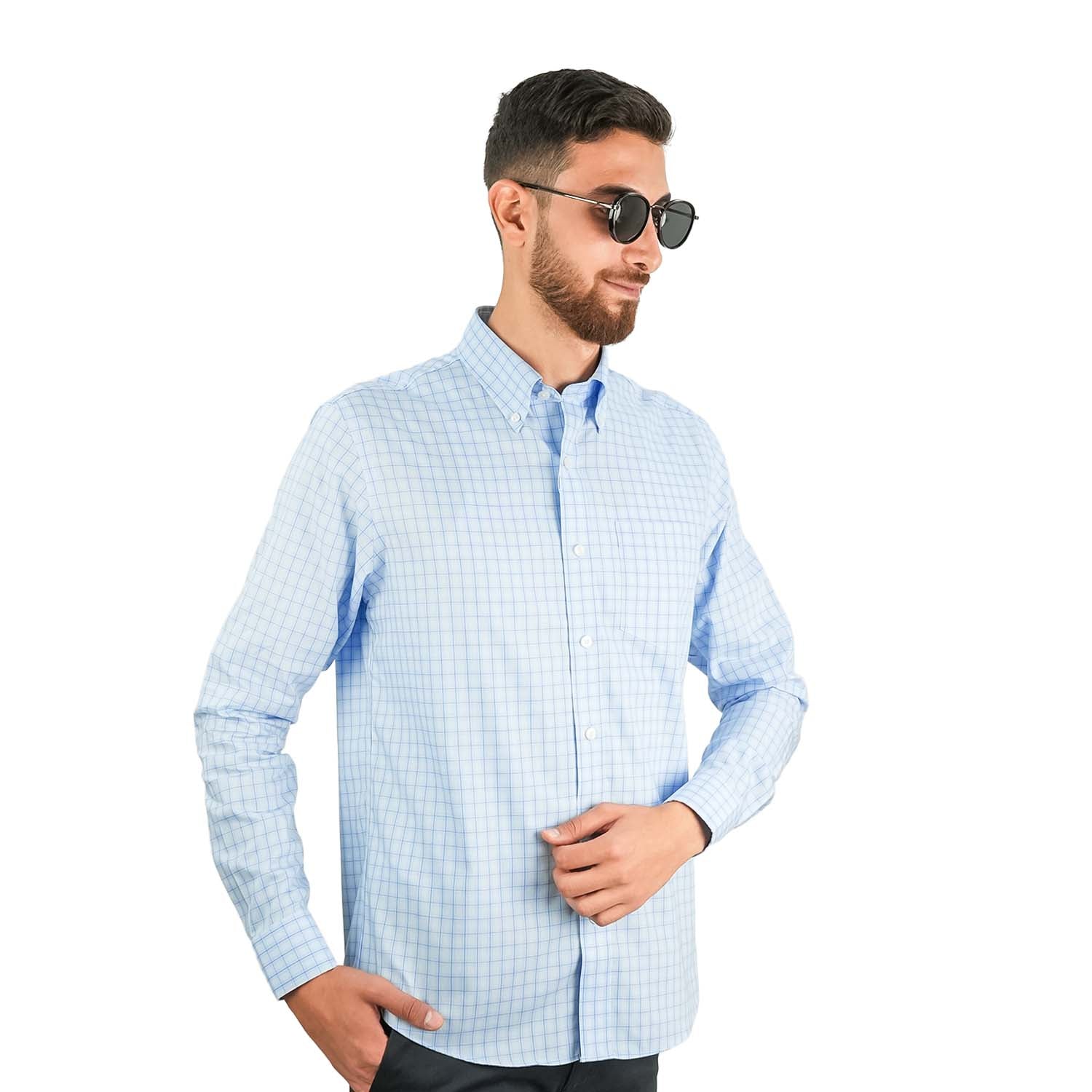 Men's Wrinkle-Free Long Sleeve Cotton Oxford Shirt