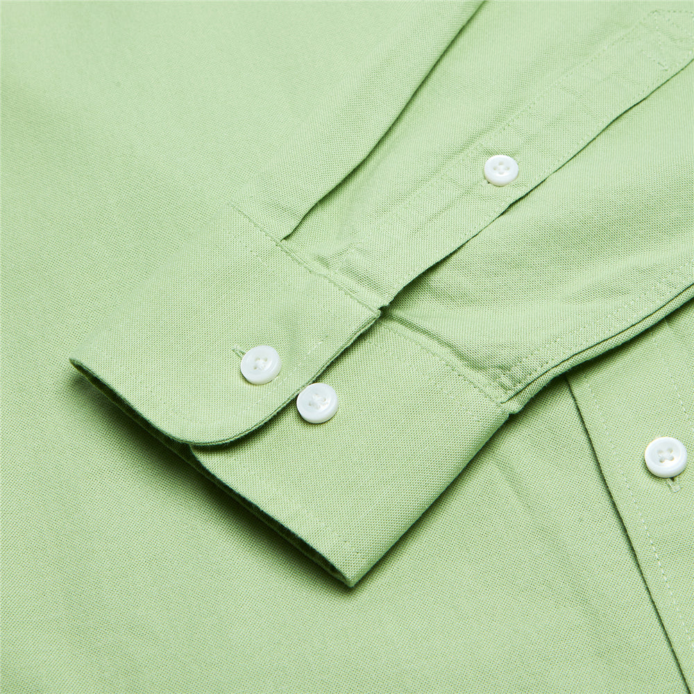 Men's Cotton Slim Oxford Shirt With Embroidery