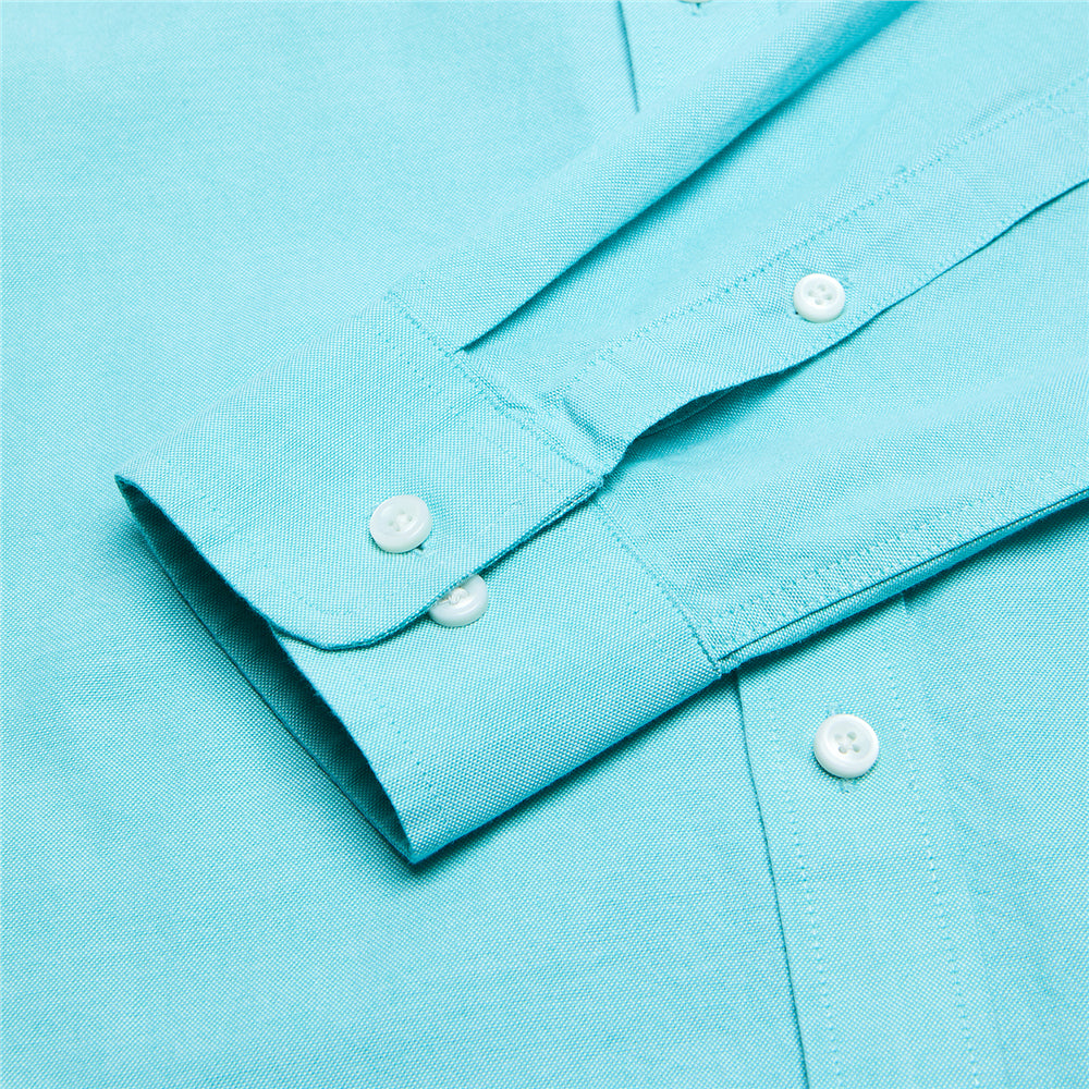 Men's Cotton Slim Oxford Shirt With Embroidery