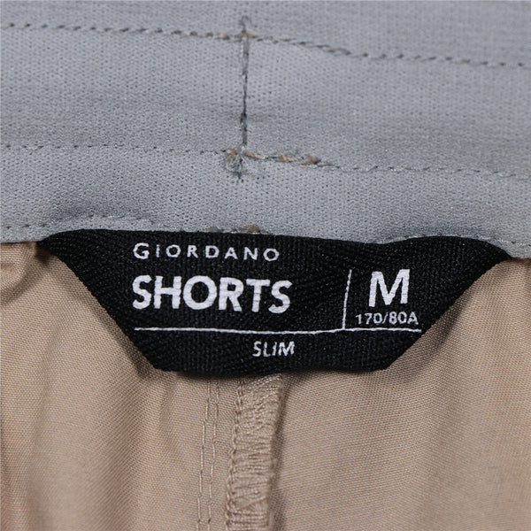 Men's Mid-Rise Slim Fit Elastic Waist Twill Bermuda Shorts