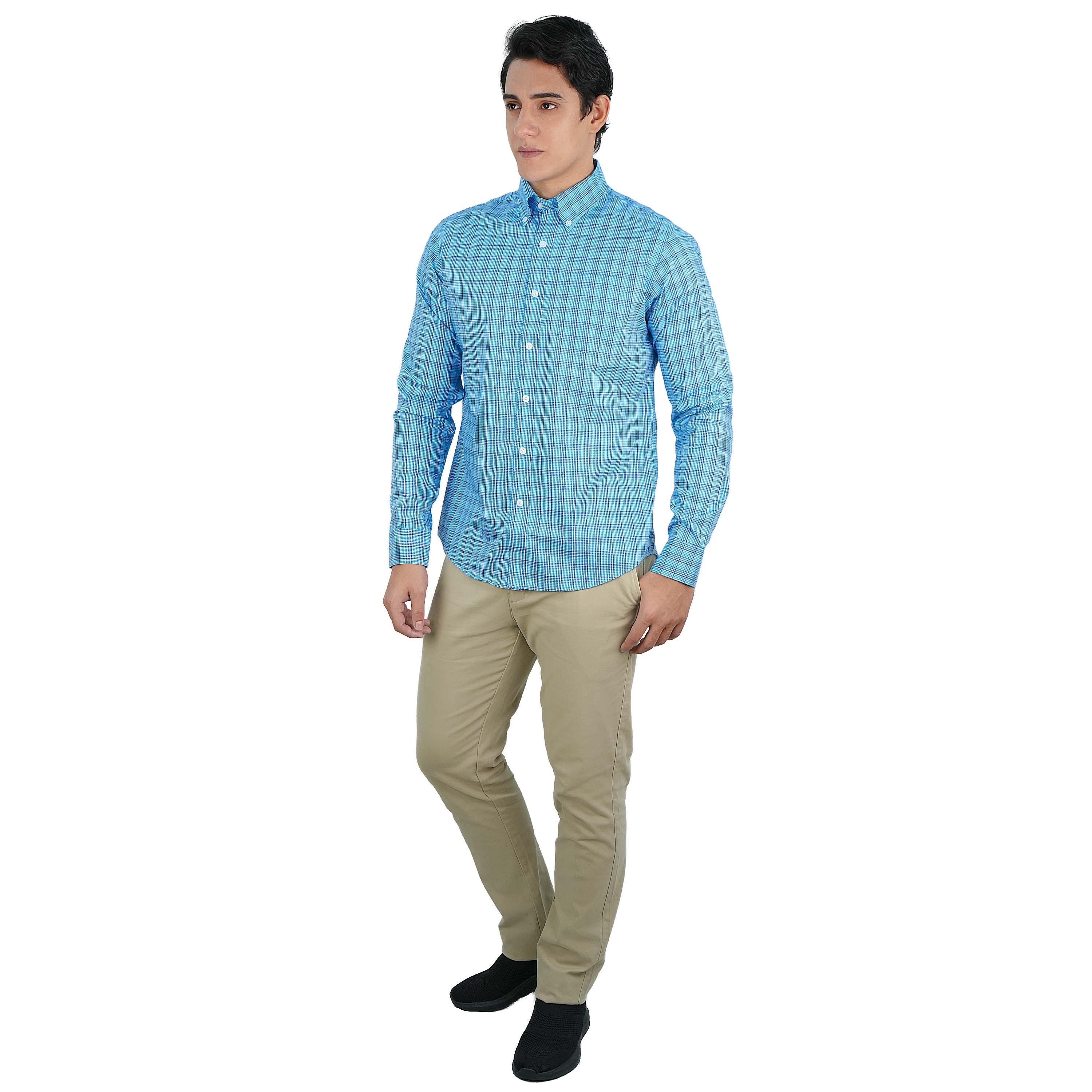 Men's Wrinkle-Free Long Sleeve Cotton Oxford Shirt