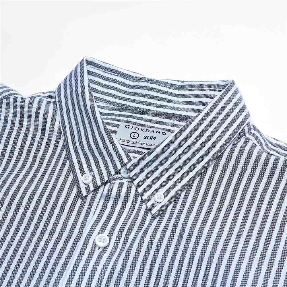 Men's Cotton Slim Oxford Shirt With Embroidery