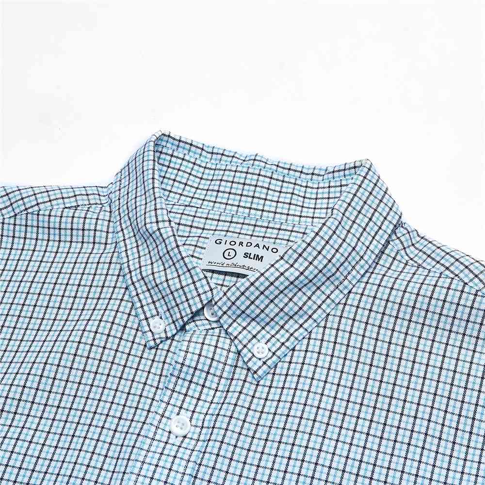Men's Cotton Slim Oxford Shirt With Embroidery