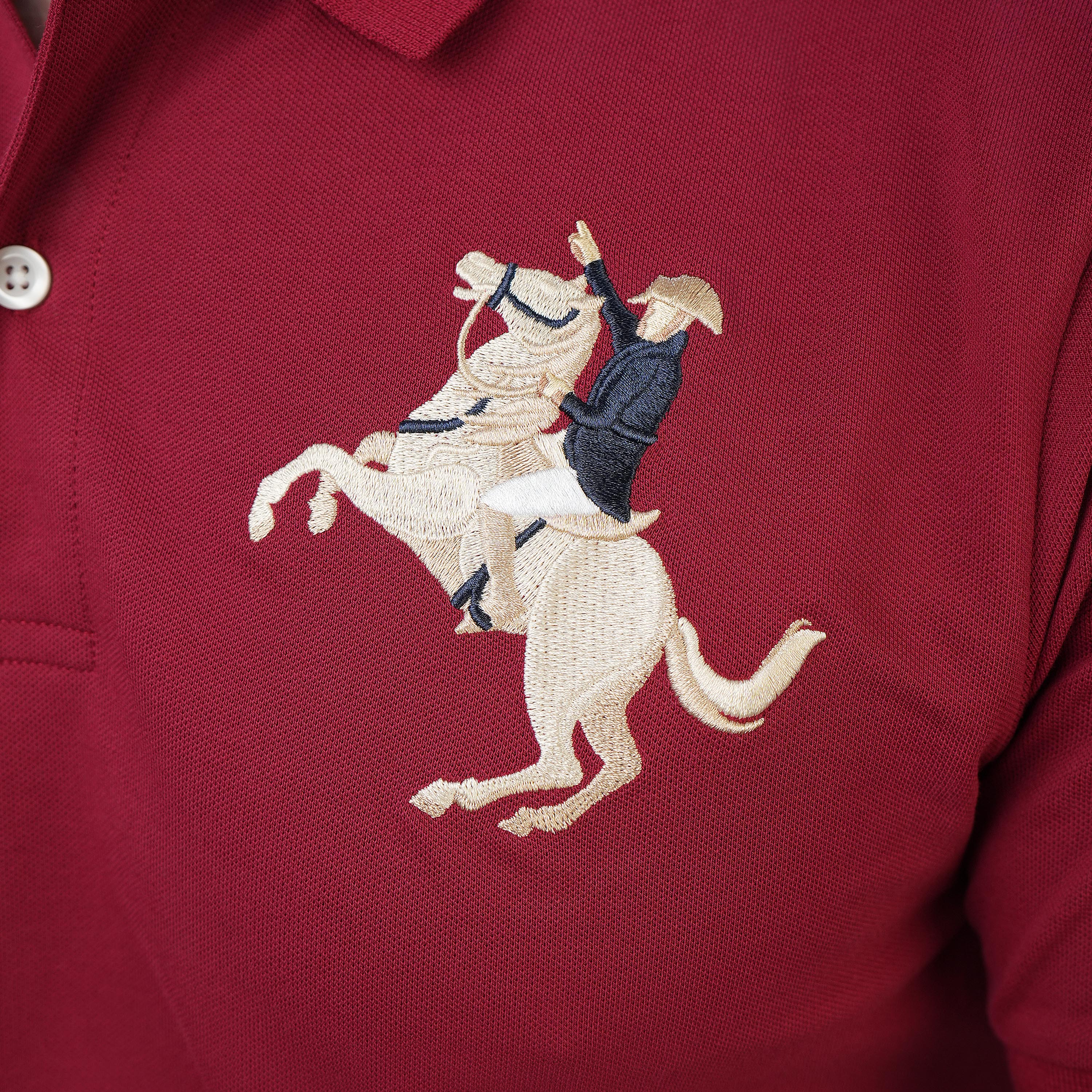 قميص بولو نابليون رجالي من القطن بأكمام قصيرة وقصة ضيقة