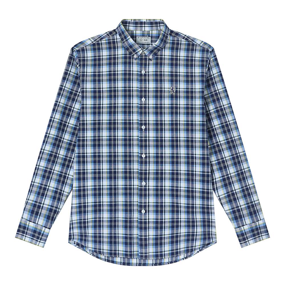 Men's Cotton Slim Oxford Shirt With Embroidery
