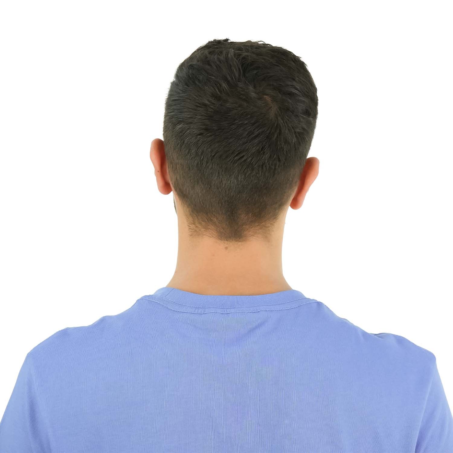 تي شيرت رجالي مطبوع عليه عبارة "عالم بلا غرباء" - قصة ضيقة، رقبة دائرية، قطن