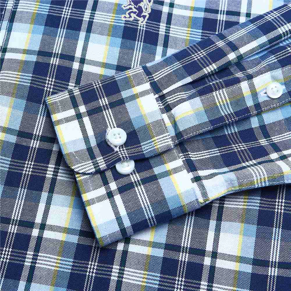 Men's Cotton Slim Oxford Shirt With Embroidery