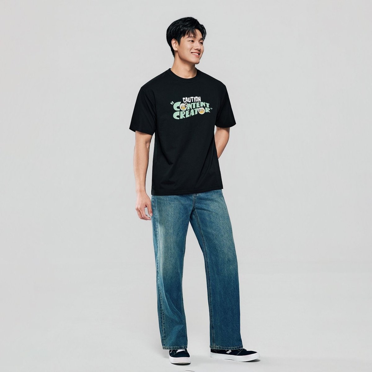 Men's Minions Caution Content Creator Print Tee