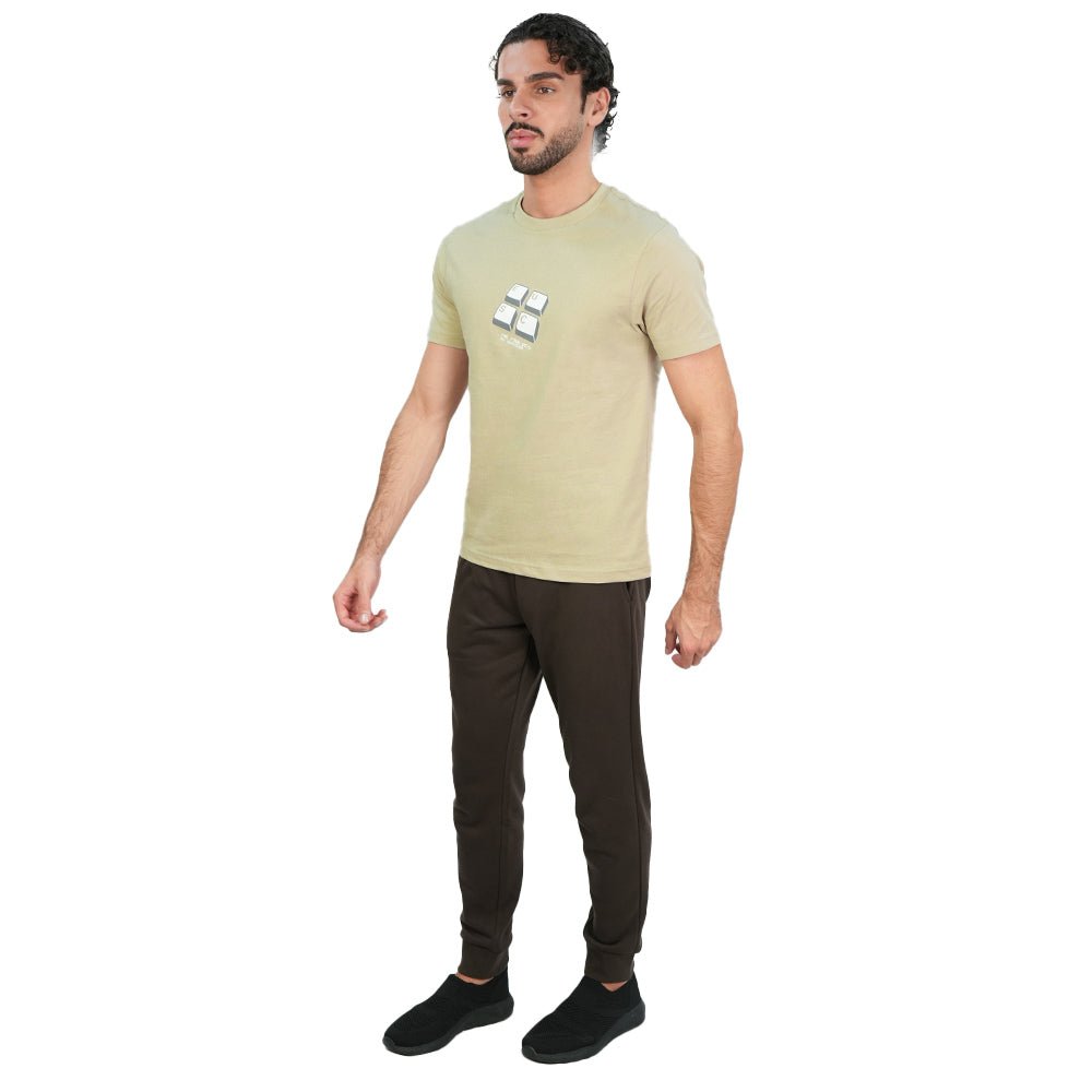 Men's Cotton Jersey Crew Neck Print Tee