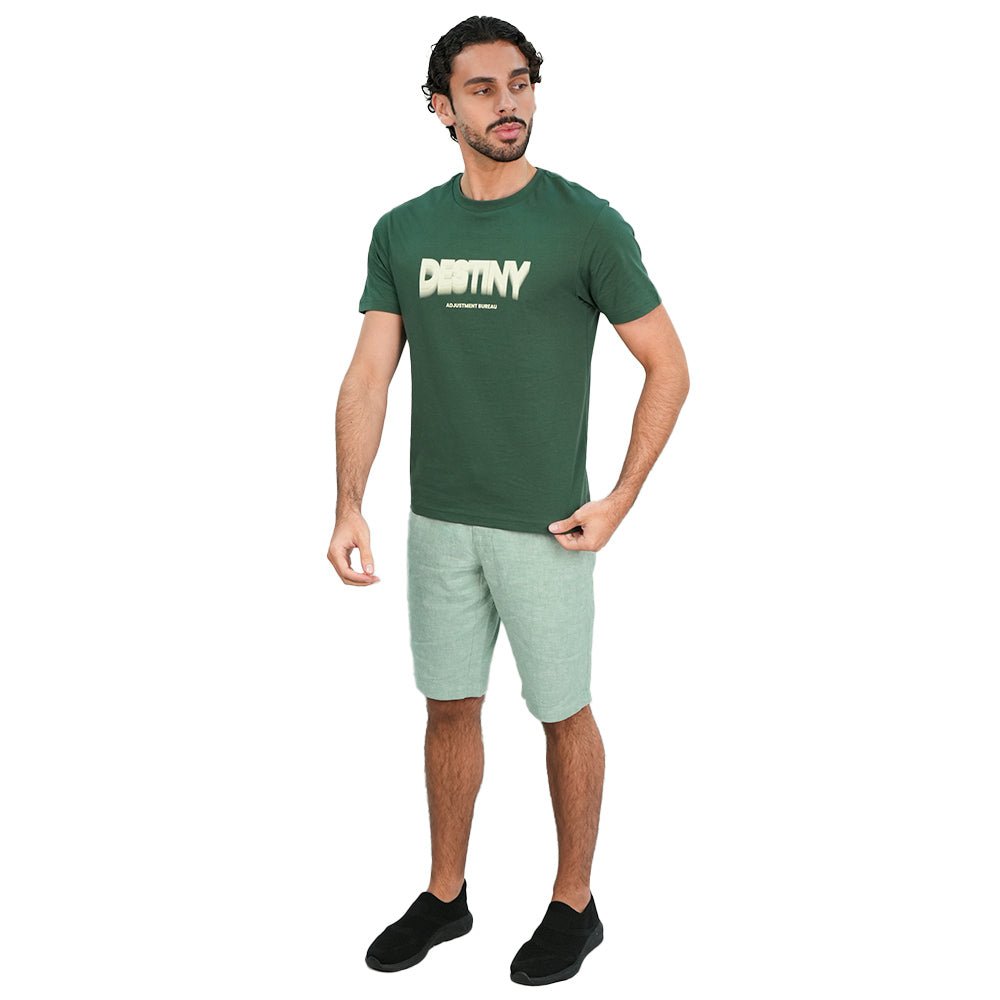 Men's Cotton Jersey Crew Neck Print Tee