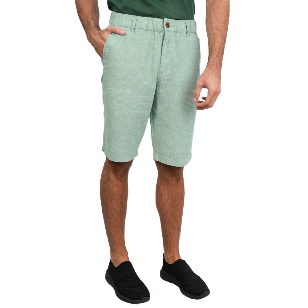 Men's Slim Linen Cotton Bermuda Shorts