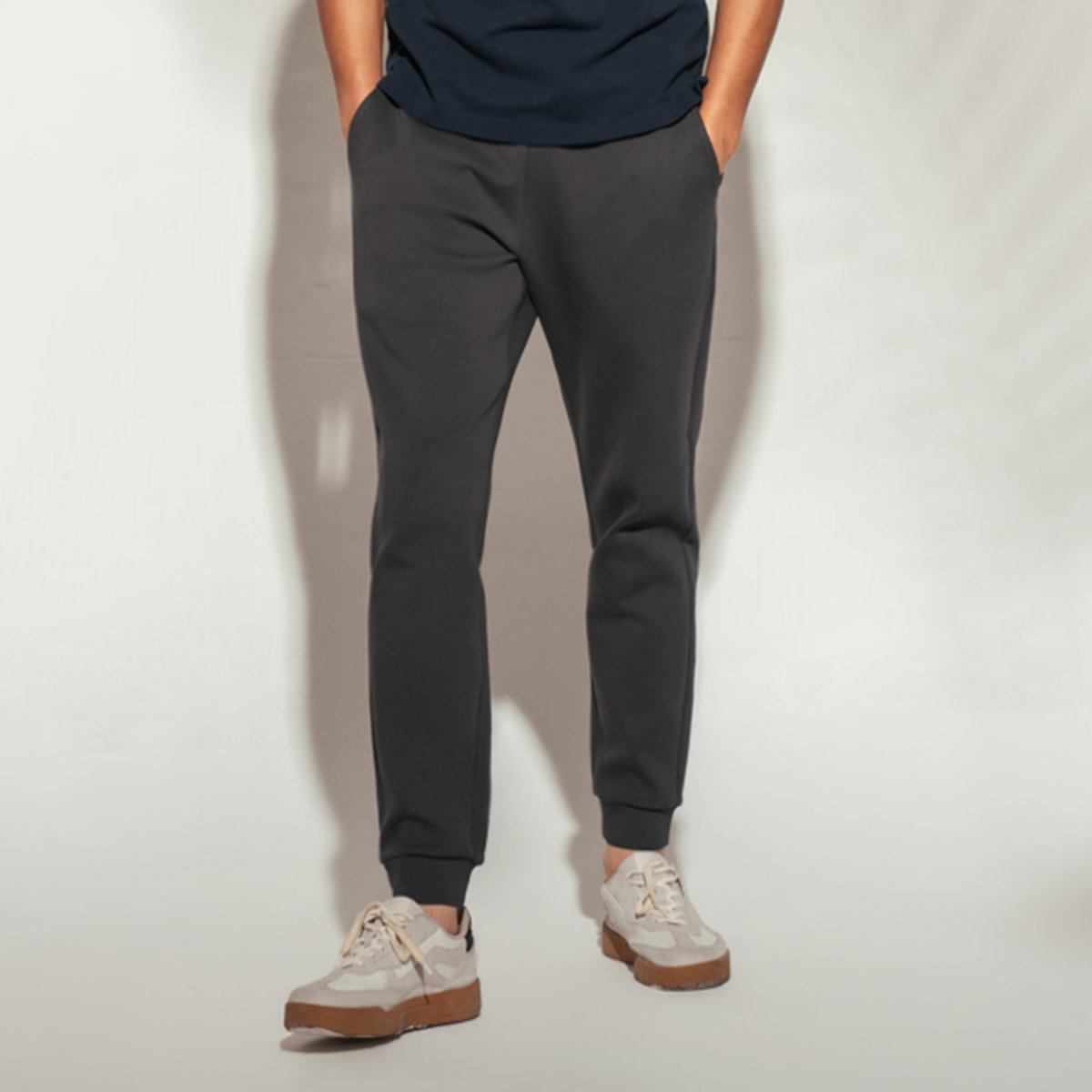 COTTON/POLYESTER FRENCH TERRY MID RISE SLIM TAPER JOGGER (KNIT)