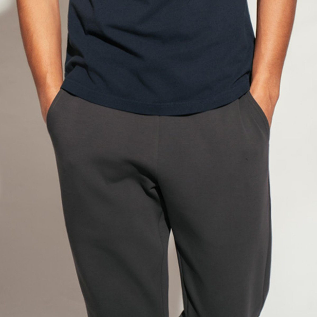 COTTON/POLYESTER FRENCH TERRY MID RISE SLIM TAPER JOGGER (KNIT)