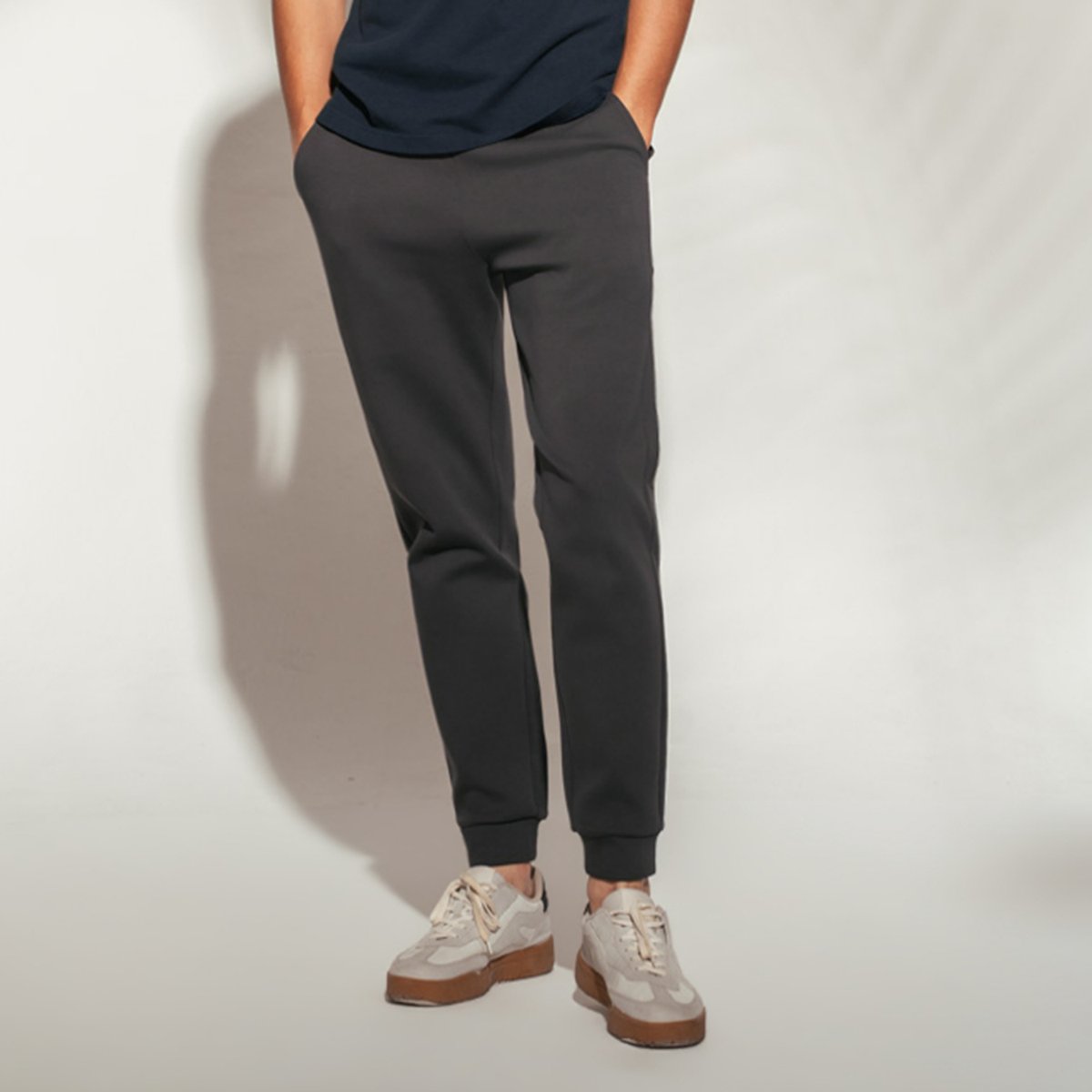 COTTON/POLYESTER FRENCH TERRY MID RISE SLIM TAPER JOGGER (KNIT)