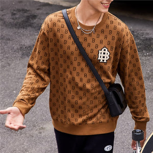 Cotton  Long Sleeve Print Pullover
