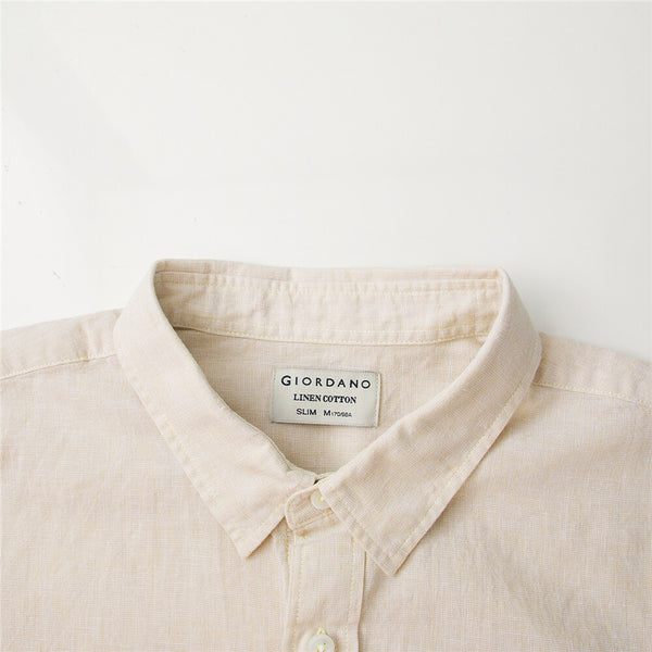 Linen-cotton long sleeves shirt
