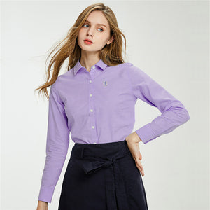 Women Cotton Oxford Slim Shirt